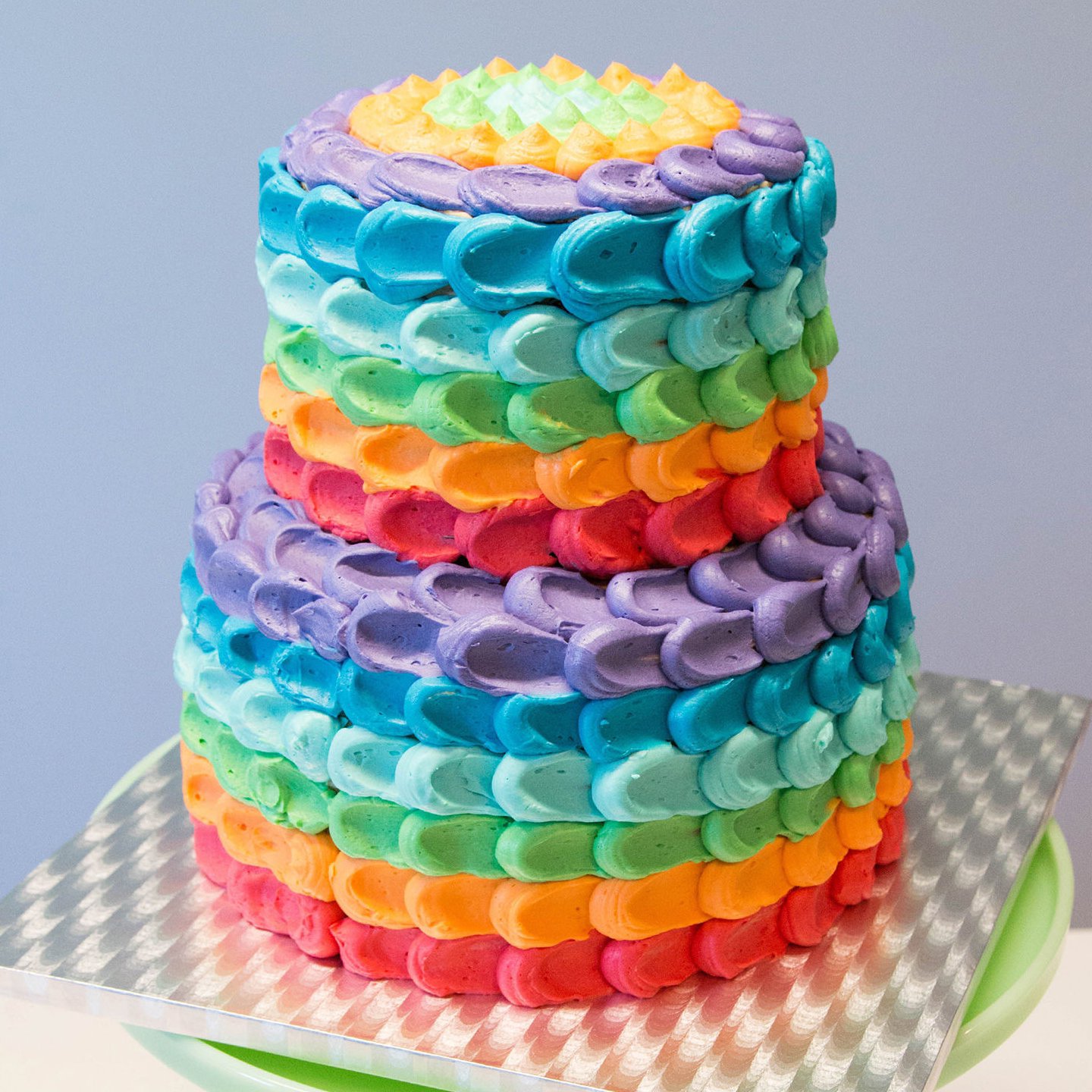 High Altitude Rainbow Birthday Cake - Curly Girl Kitchen