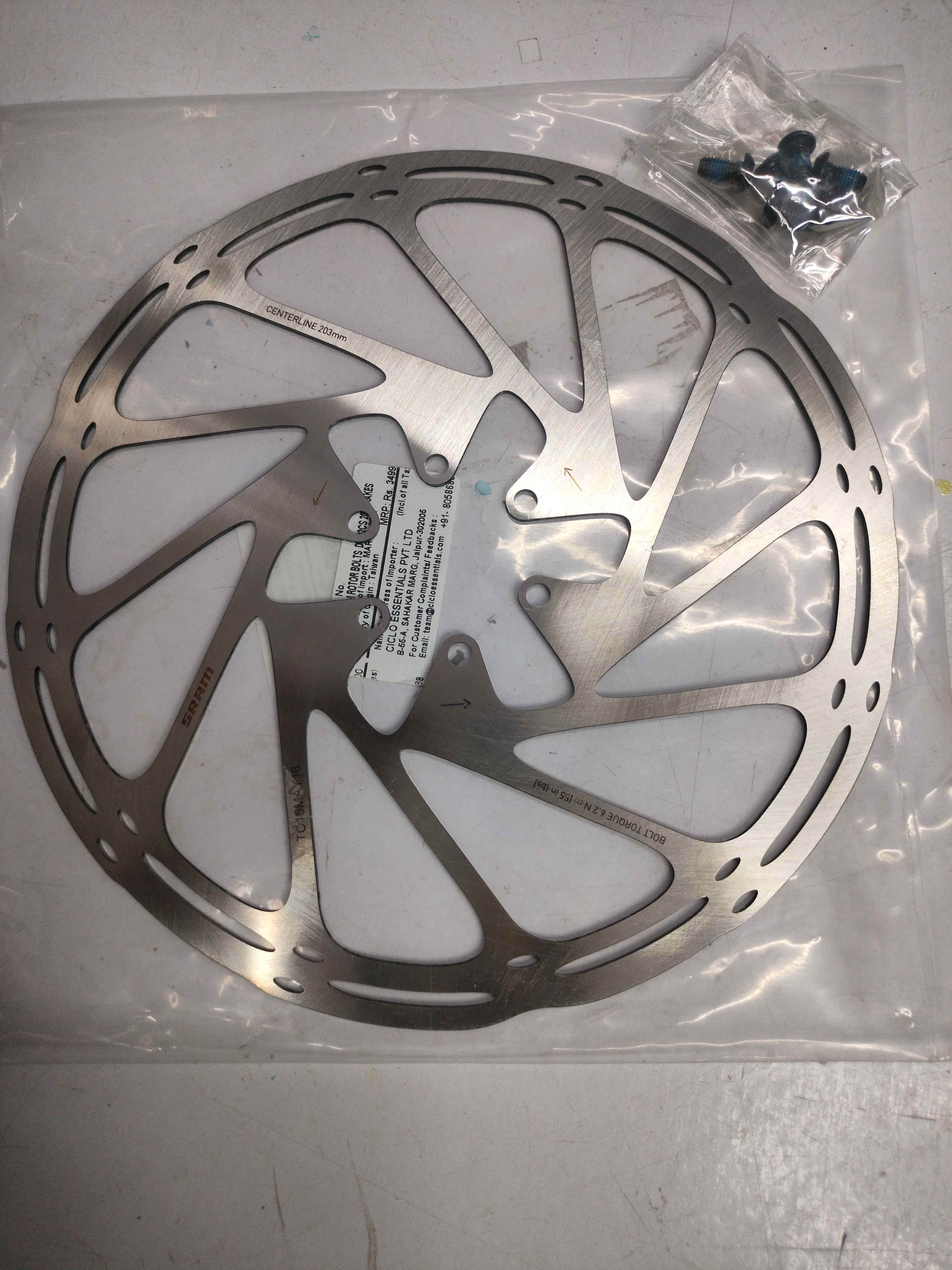 Sram disc rotor 203 前後セット