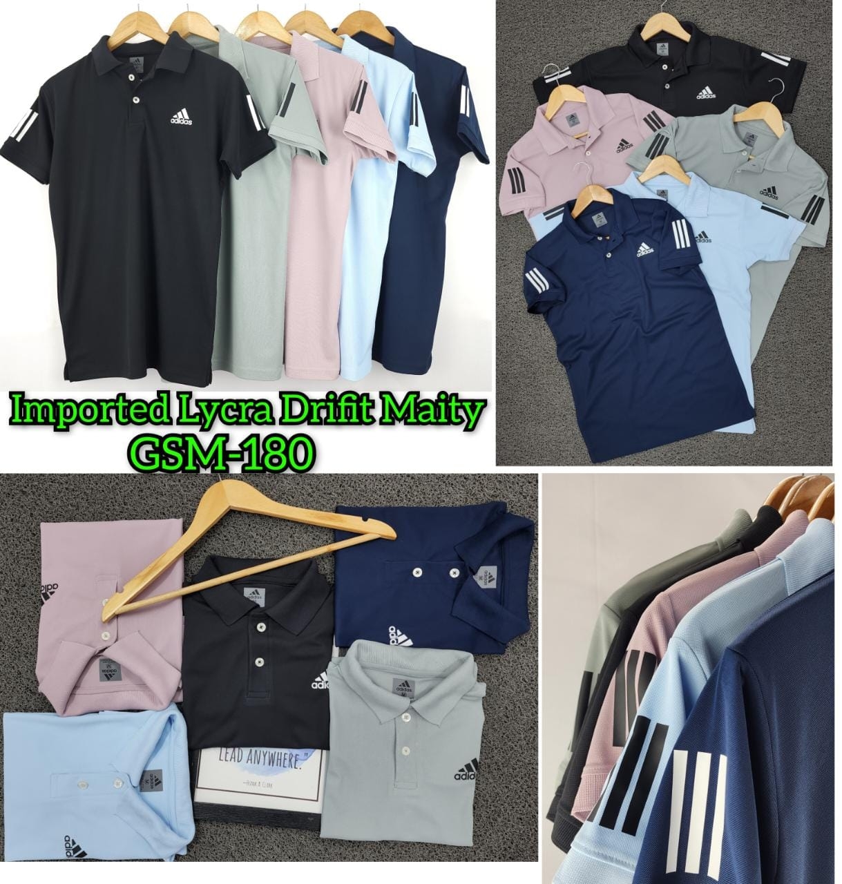 AD2002-Set Of 4 Pcs@215/Pc-Sports Drifit Matty Fabric Half Sleeves Polo T-Shirt-AD2002-CM18-S02-NVB - M-1, L-1, XL-1, XXL-1, Navy Blue