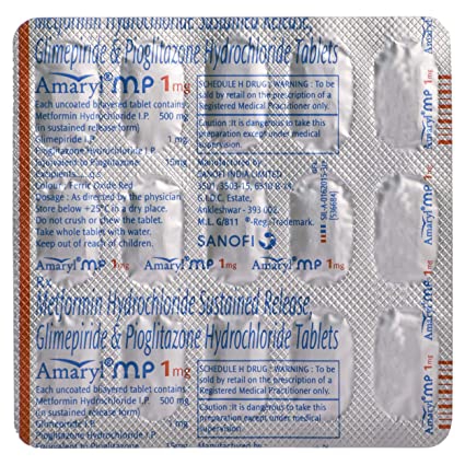 Amaryl MP 1mg Tablet  - Prescription Required