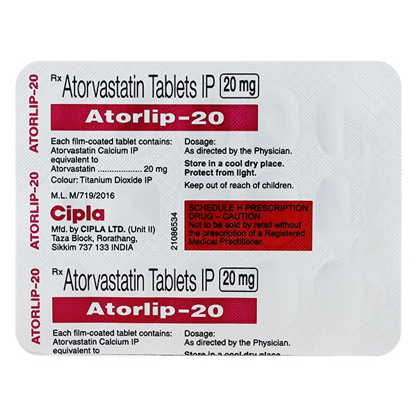 Atorlip 20 Tablet  - Prescription Required