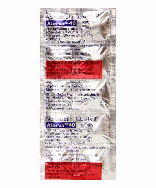 Atorva 40 Tablet  - Prescription Required