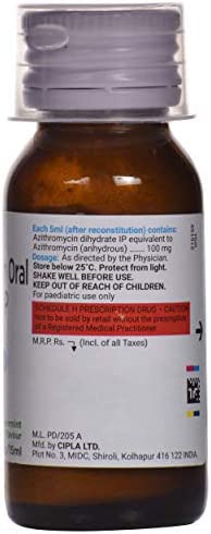 Azee 100mg Dry Syrup  - Prescription Required