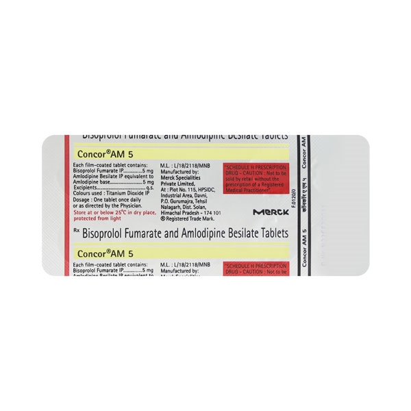 Concor AM 5 Tablet  - Prescription Required