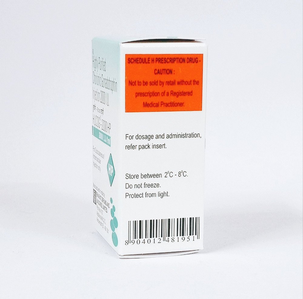 HUCOG 2000IU HP INJECTION 1 VIAL