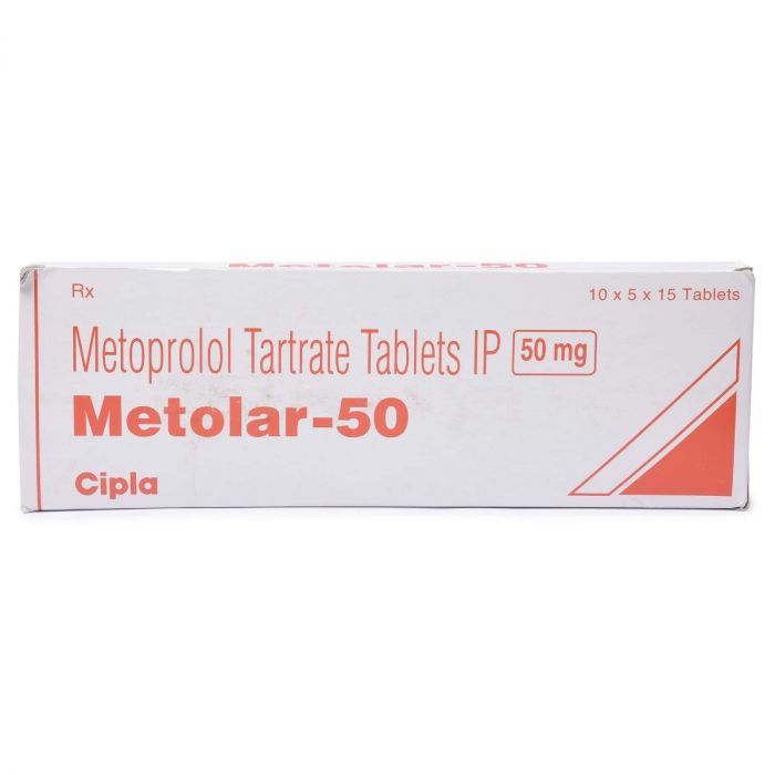 Metolar 50 Tablet  - Prescription Required