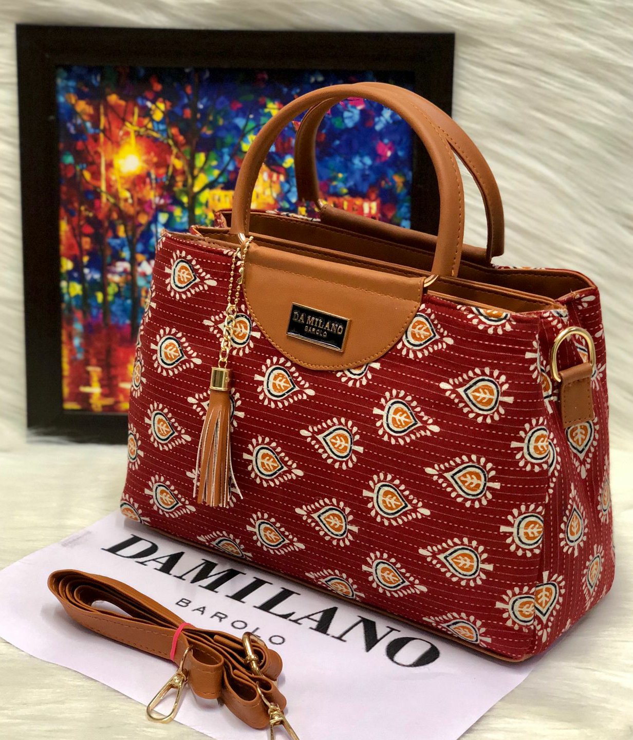 Damila Ikkat Handbag