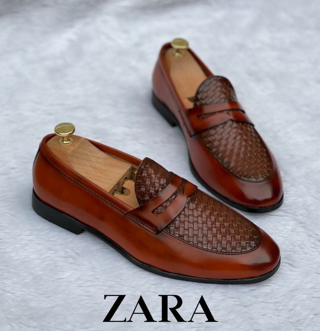 ZARA LOAFERS - Brown, 8