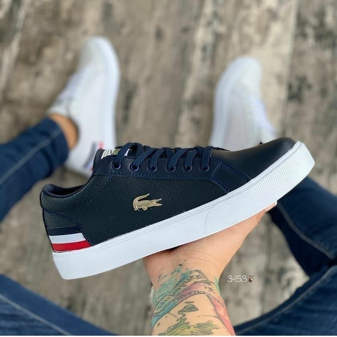 NAVY BLUE LACOSTE SNEAKERS - 9