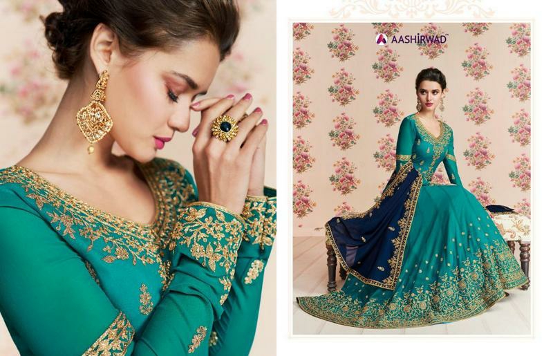  Aashirwad Fux Georgette Gown