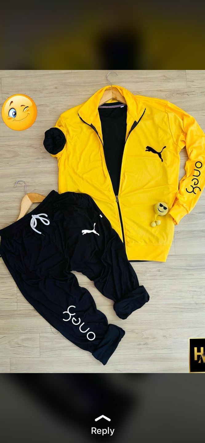 Lycra Track Suit - Yellow, M