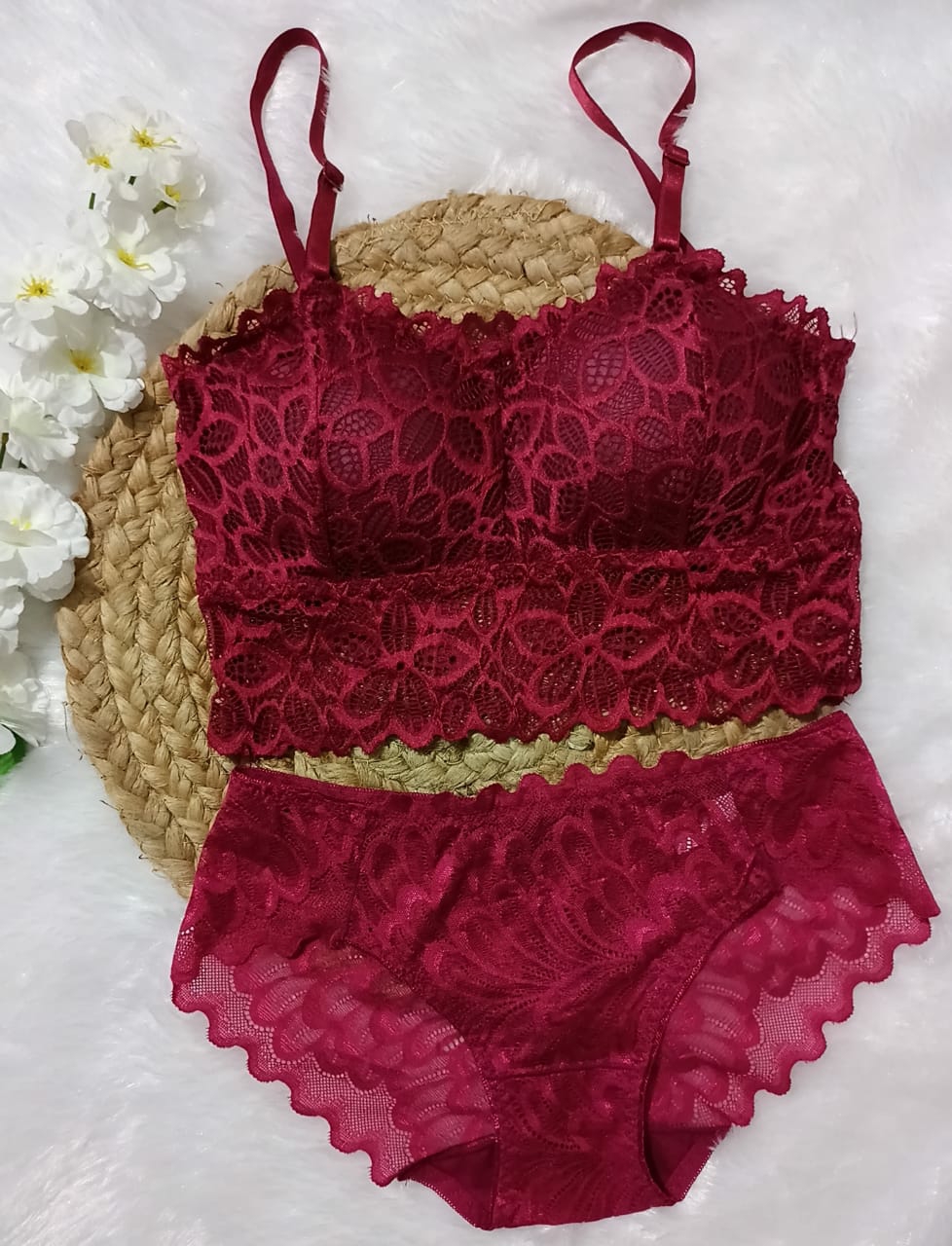 BRA & PANTY SET - Peach