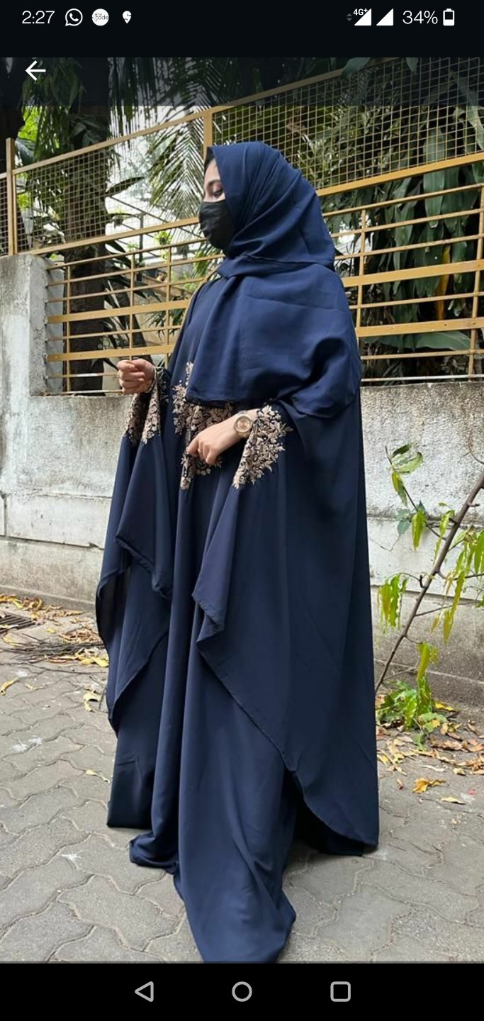 Irani Golden Bota Abaya - Green 