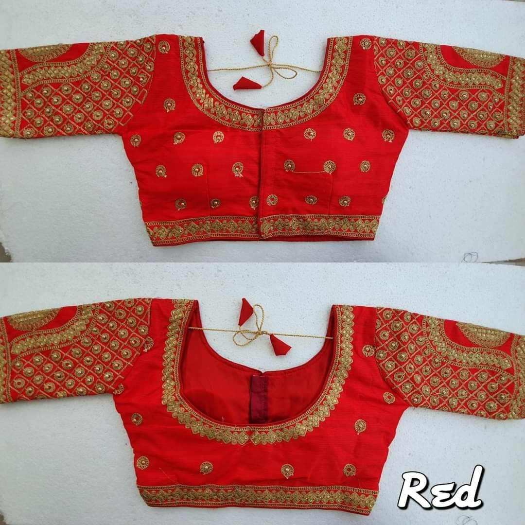 Malbhari Silk Readymade Blouse - Gold