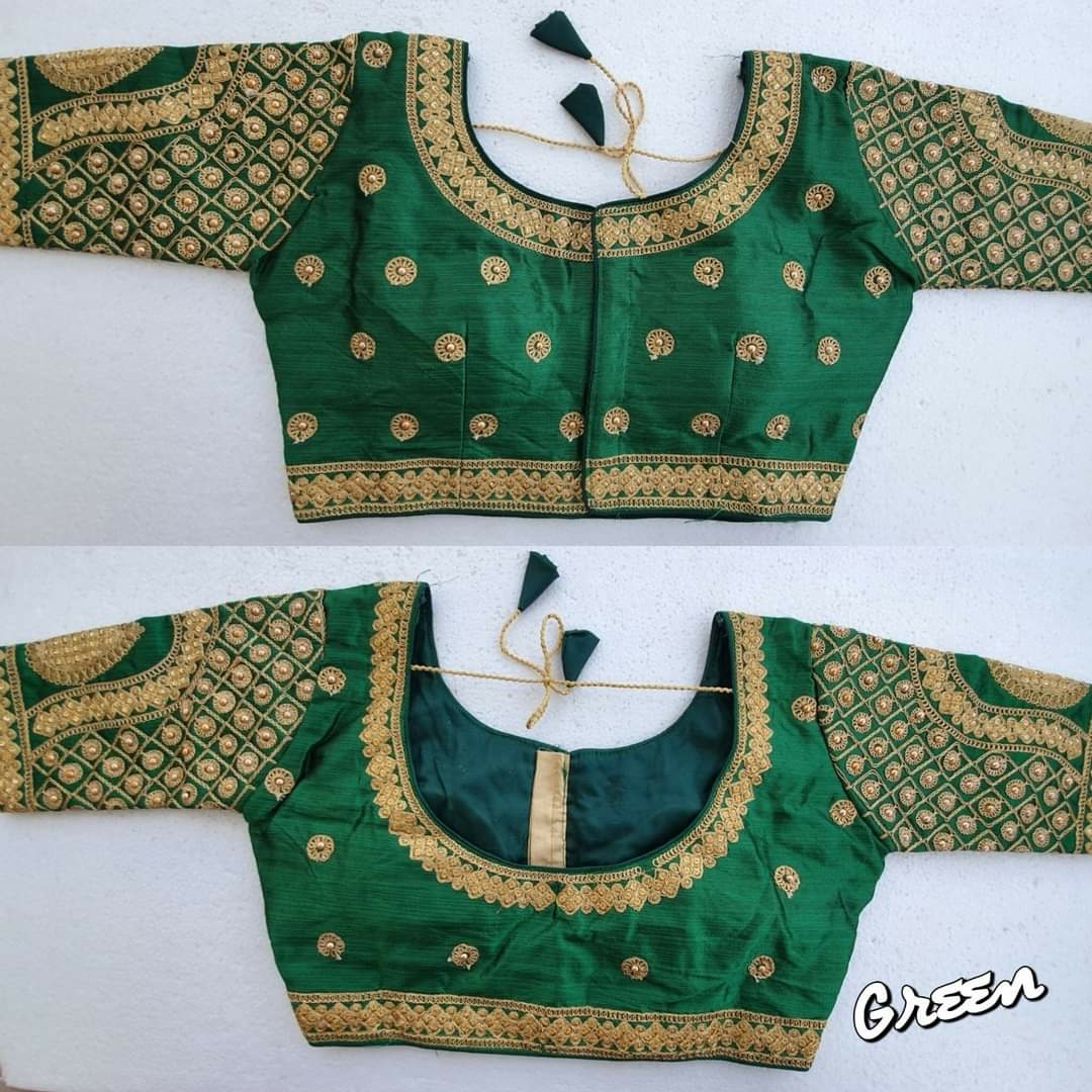 Malbhari Silk Readymade Blouse - Gold