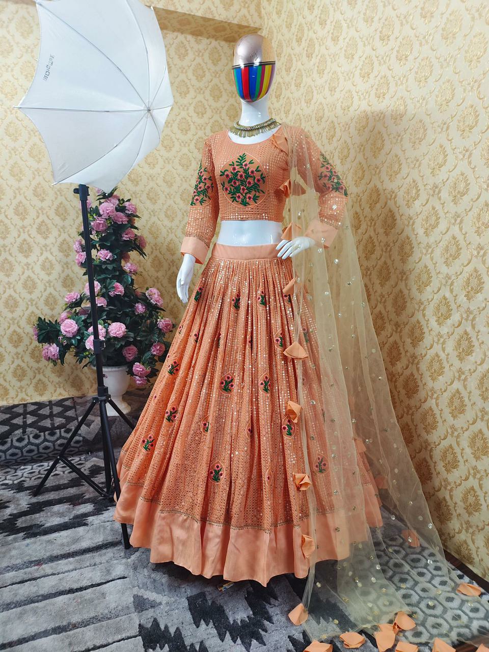 Lehenga Choli - Peach