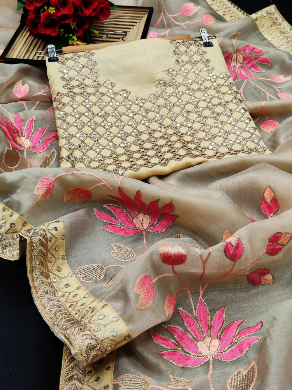 Pure Khadi Organza Saree