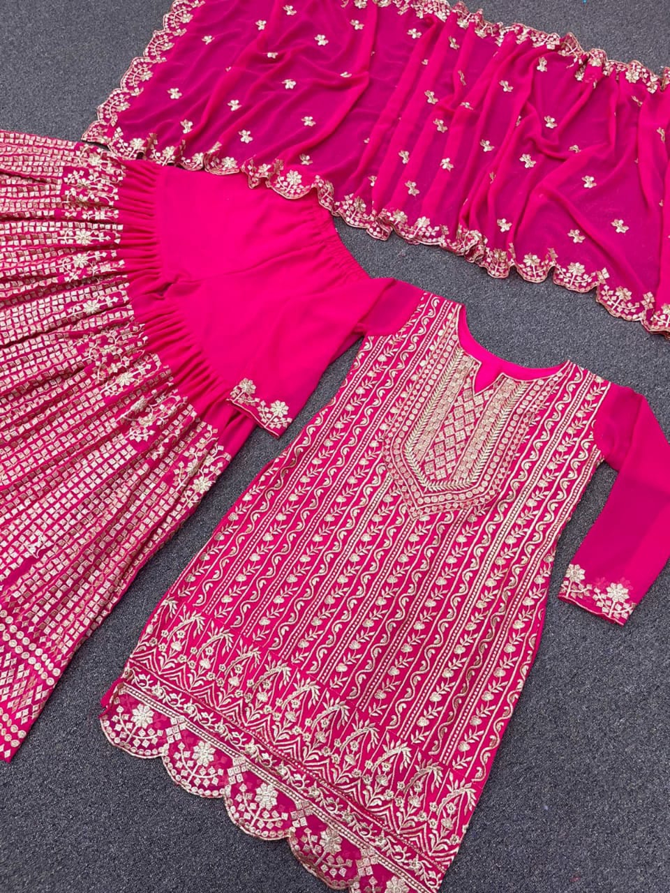 TOP-SHARARA WITH DUPATTA