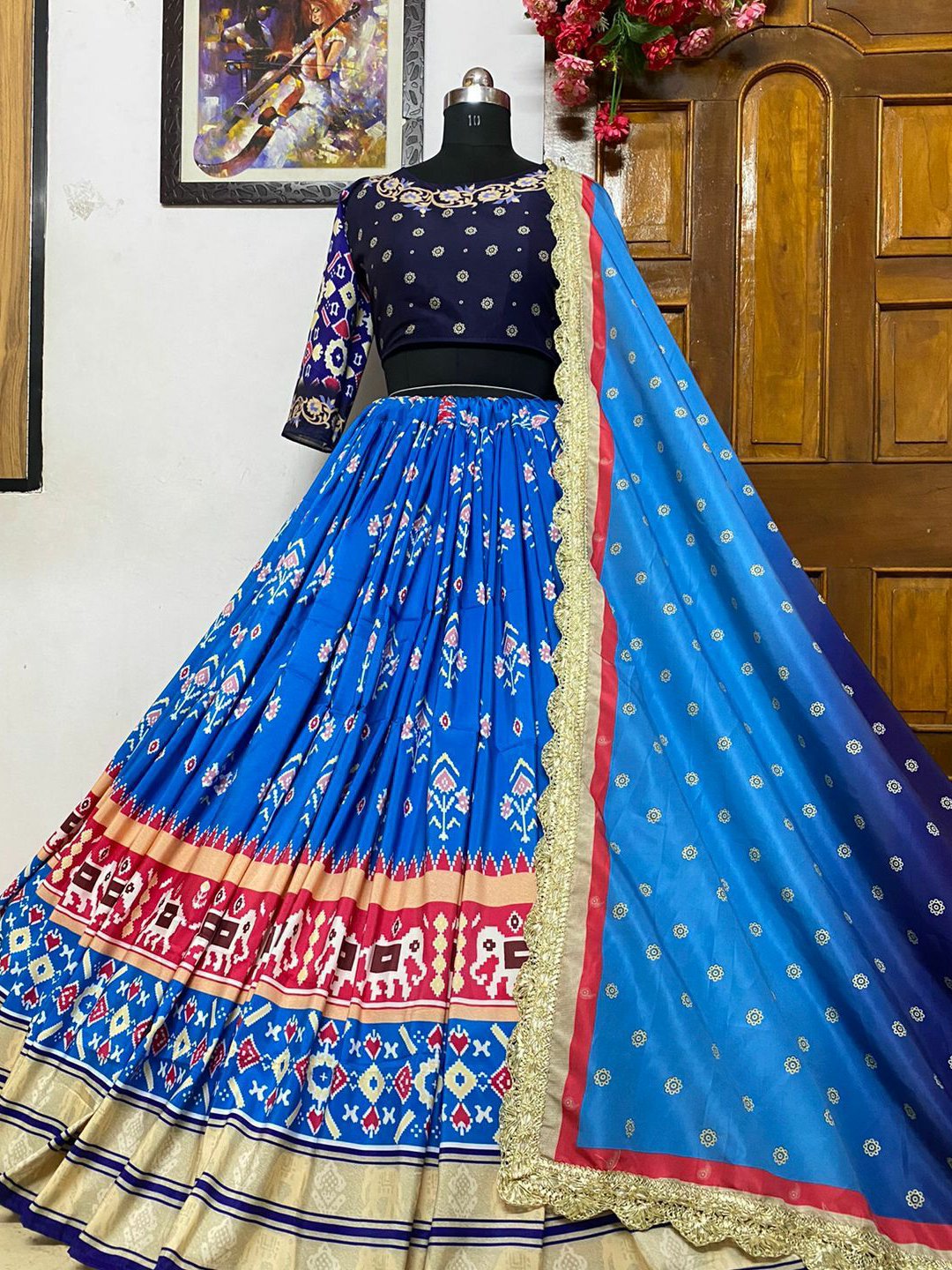 NEW DESIGNER PRINTED LAHENGA CHOLI