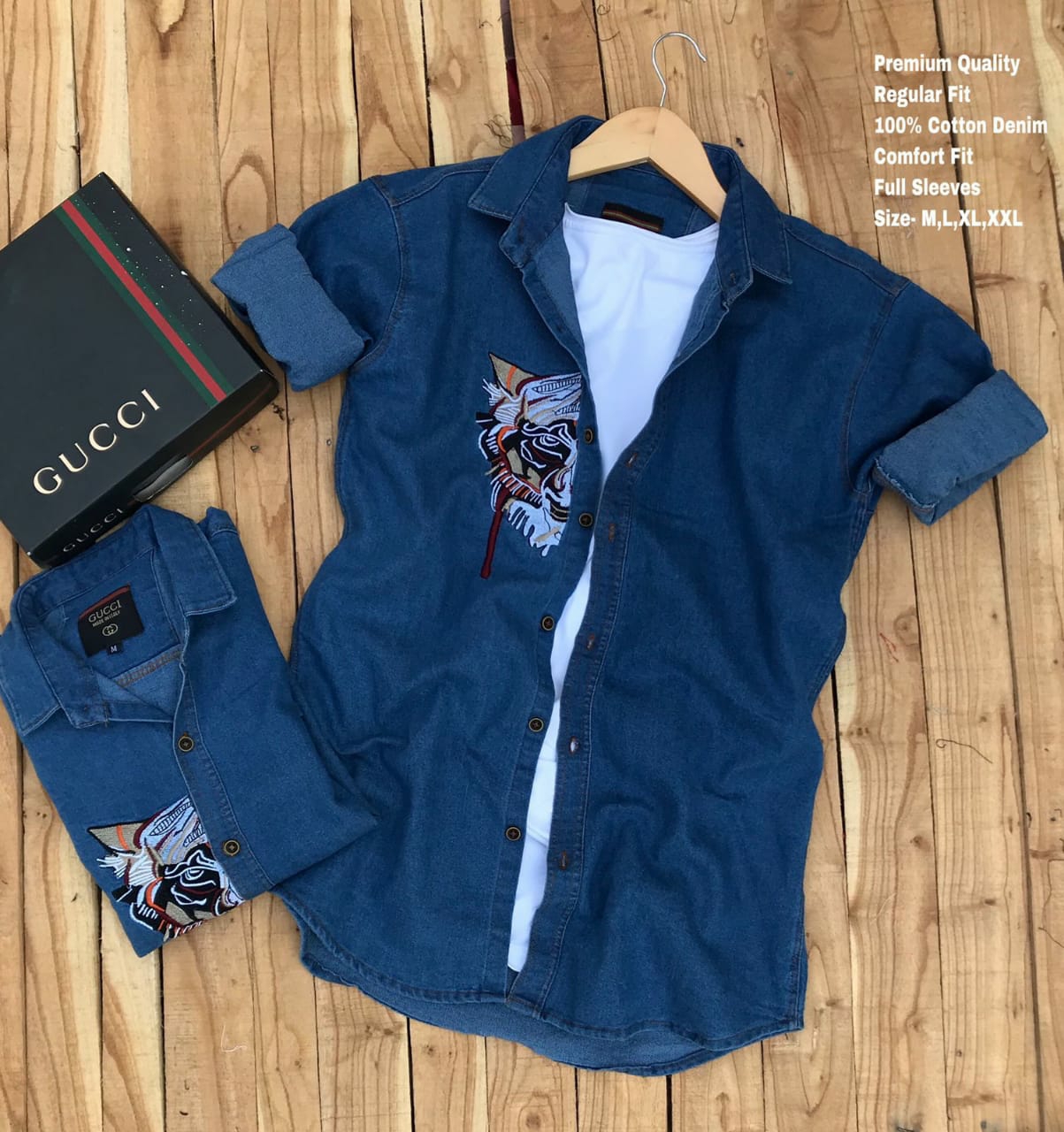 Designer Denim Shirt - M-38