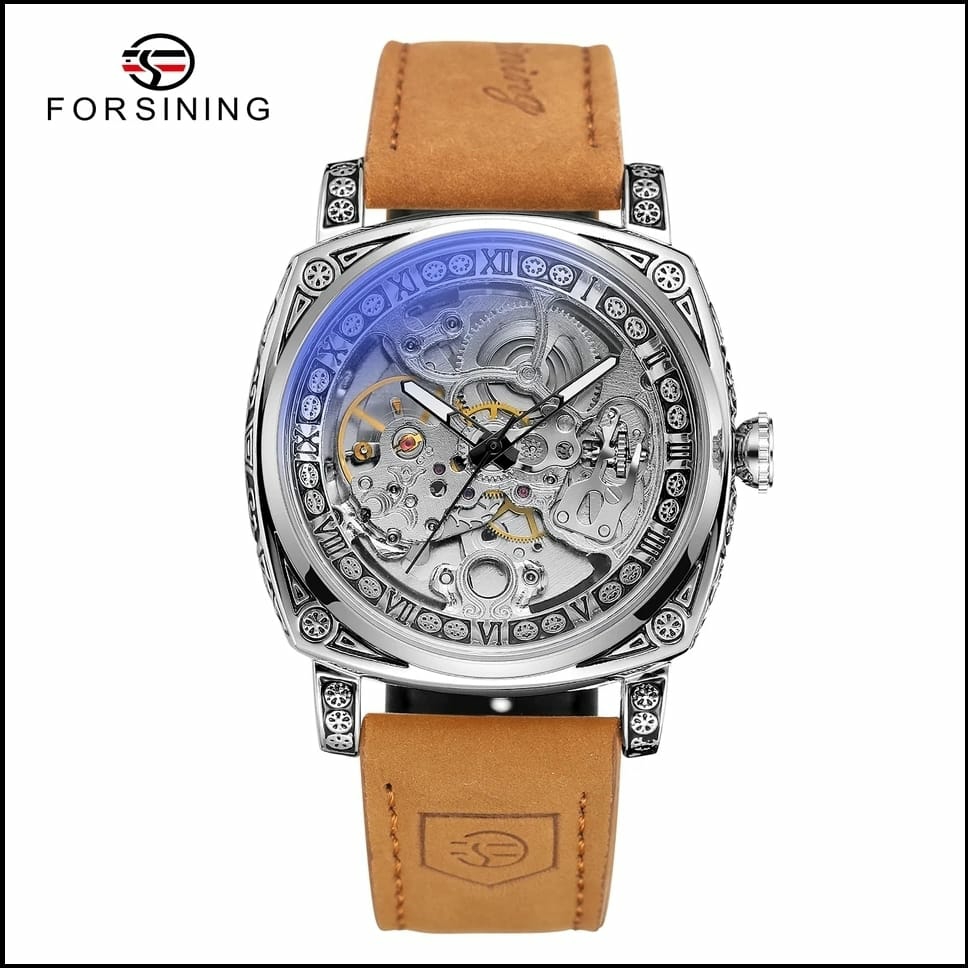 Forsining Luxury Transparent Skeleton Automatic Watch - Gold