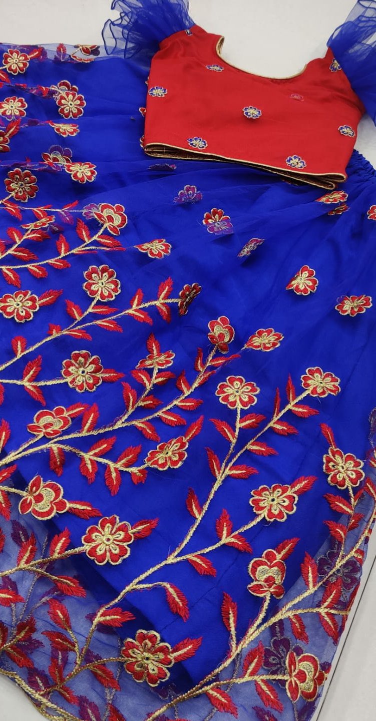 Kids Lehenga Choli With Designer Embroidery - Age 11-13