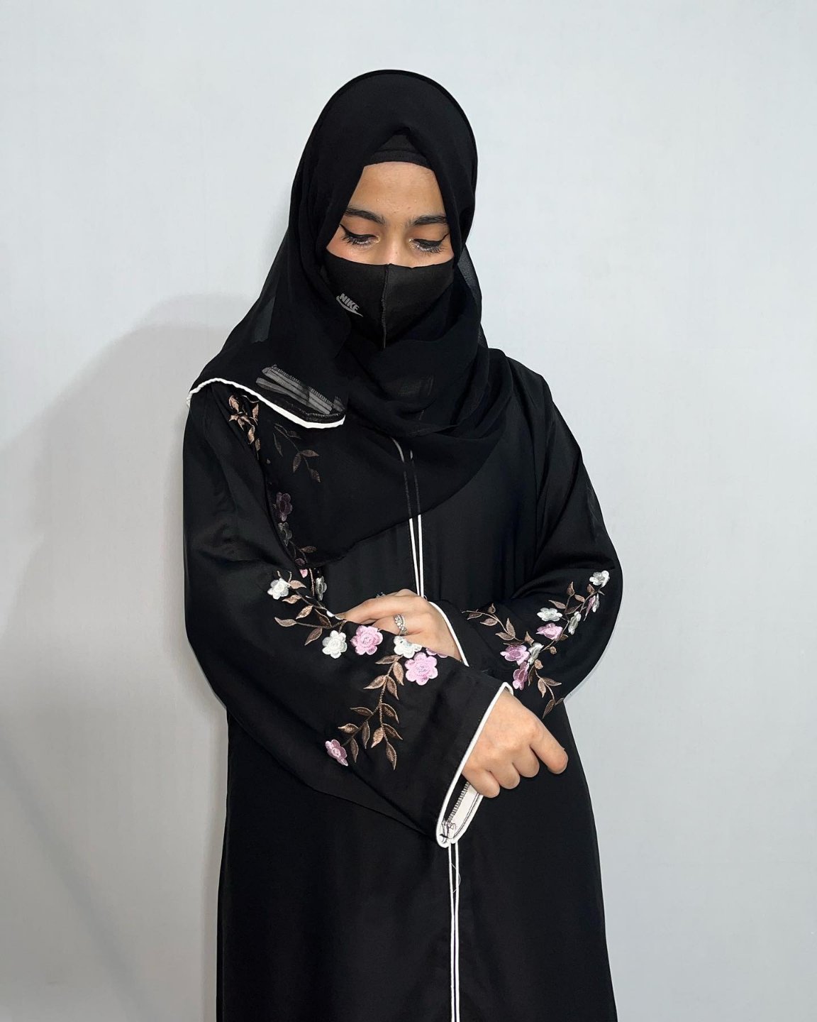 Imported Nida Embroidery Abaya - 54