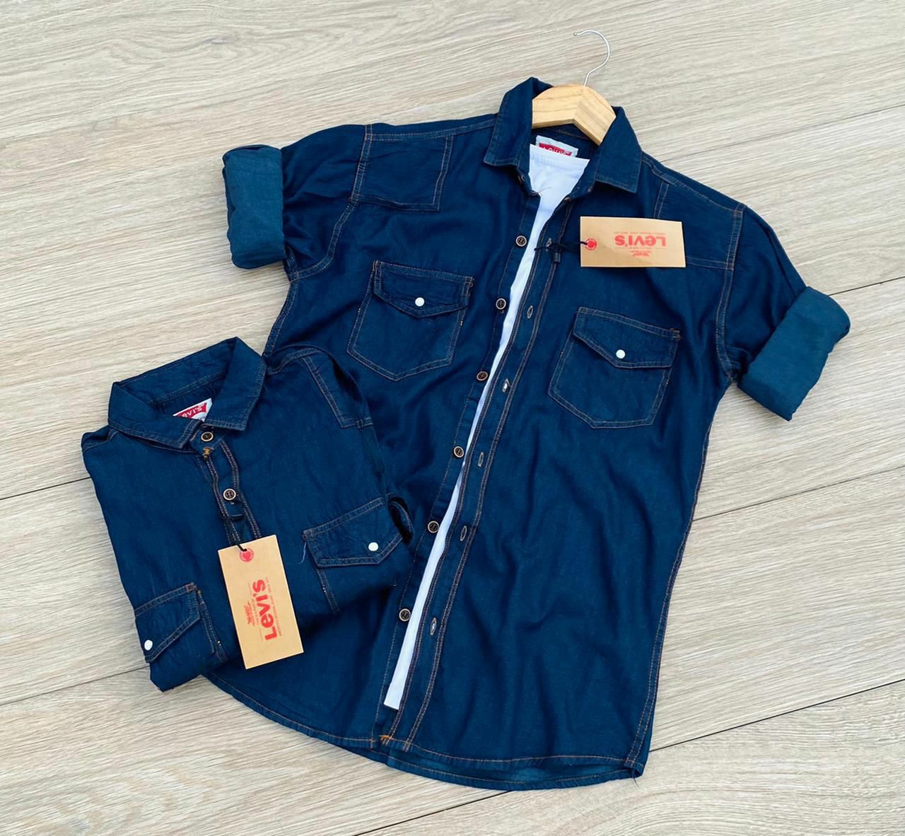 Levis Denim Shirt - Blue, M-38