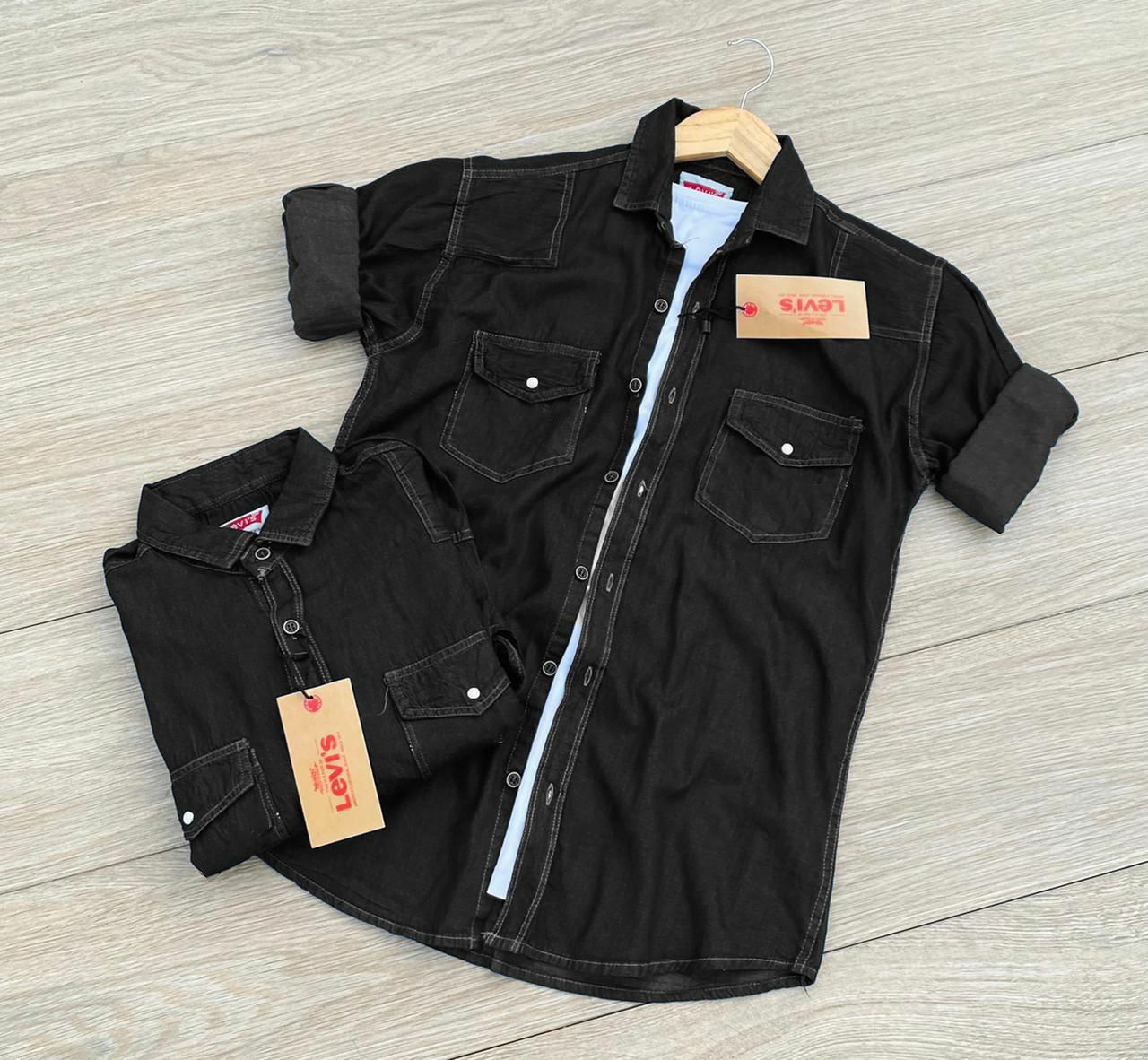 Levis Denim Shirt - Black, XL-42