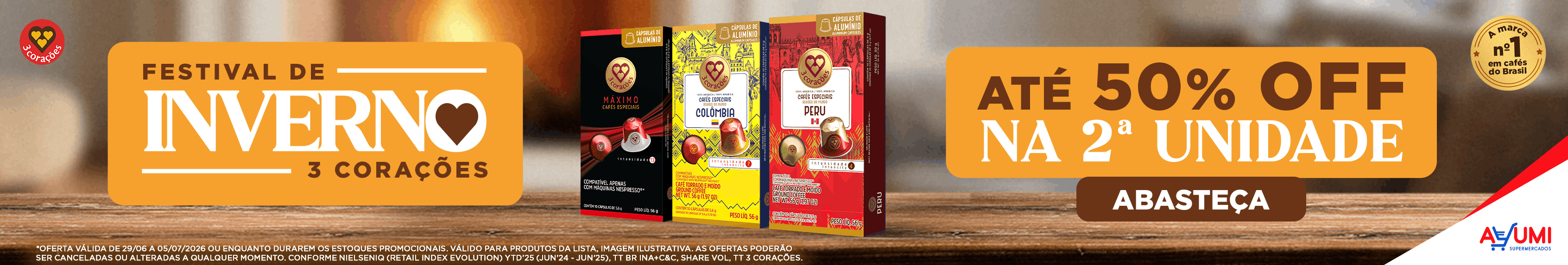 3 corações
