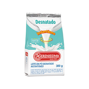 LEITE EM PÓ LA SERENISSIMA INSTANTÂNEO DESNATADO 300 G