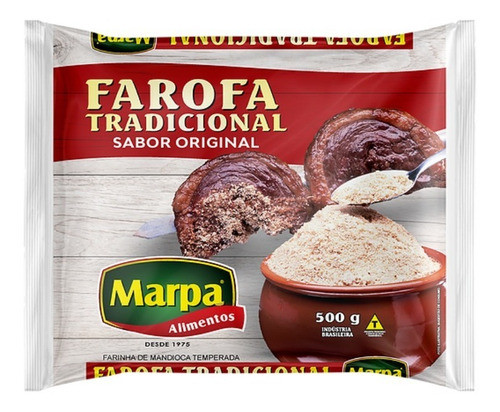 FAROFA DE MANDIOCA MARPA TEMPERADO 500 G