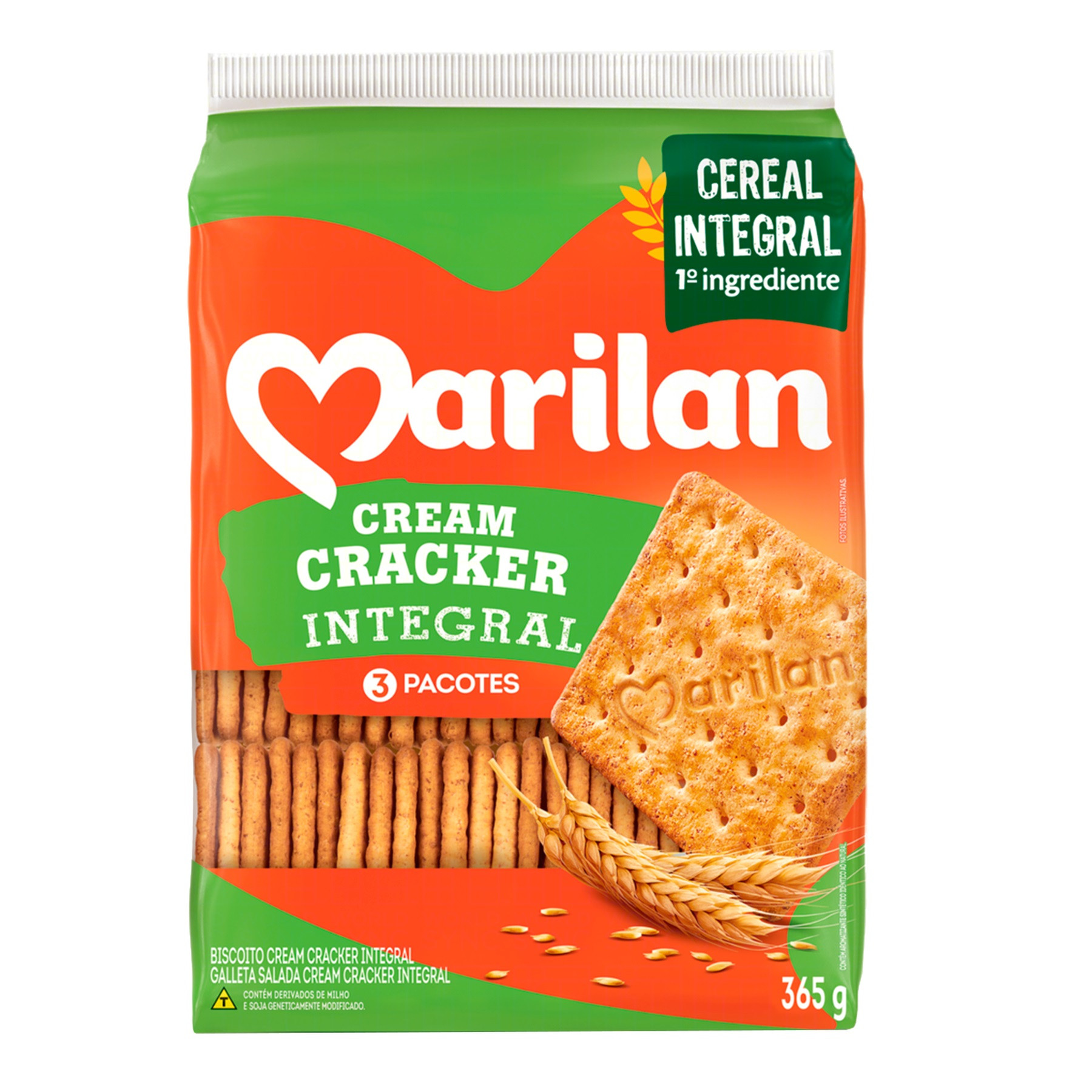 BISCOITO MARILAN CREAM CRACKER INTEGRAL 365 G