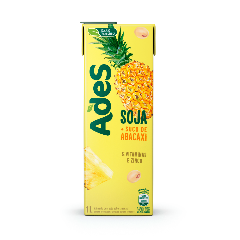 ALIMENTO SOJA ADES ABACAXI 1L