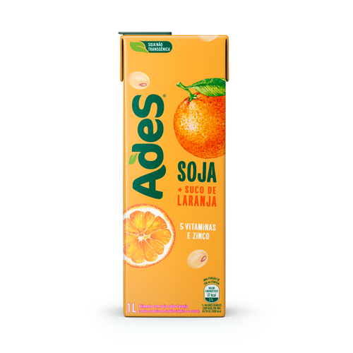 ALIMENTO COM SOJA ADES SABOR LARANJA 1 LITRO