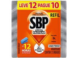 REFIL REPELENTE ELÉTRICO SBP PASTILHAS 12H 12 UN