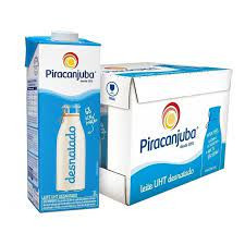 LEITE UHT PIRACANJUBA 1L C/TAMPA DESNATADO 12X1L
