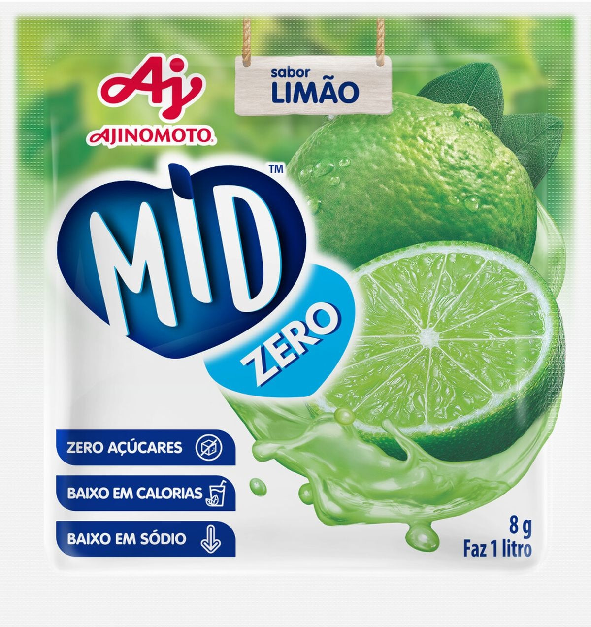 REFRESCO MID ZERO LIMÃO 8 G