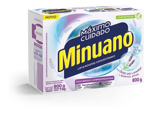 LAVA ROUPAS MINUANO BRANCO 800G CX 20 MAX CUIDADO