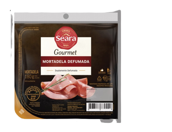 MORTADELA SEARA DEFUMADA FATIADA GOURMET 180 G