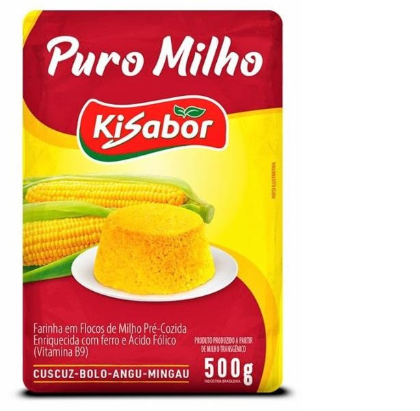 FARINHA EM FLOCOS KISABOR PURO MILHO 500 G