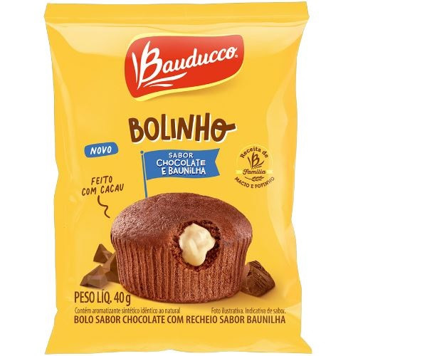 BOLINHO BAUDUCCO CHOCOLATE E BAUNILHA 40 G