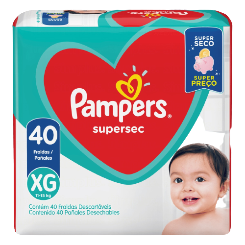 FRALDA PAMPERS SUPERSEC XG COM 40