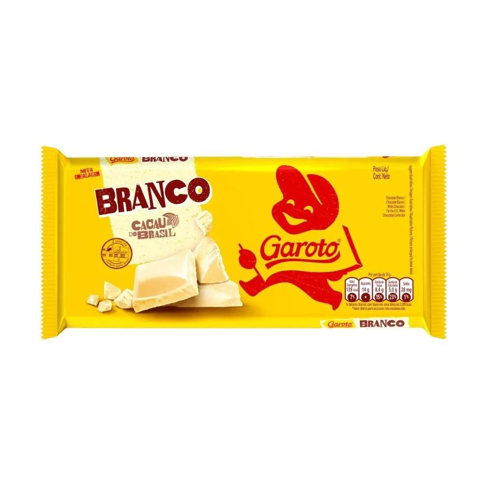 CHOCOLATE GAROTO BRANCO 80 G