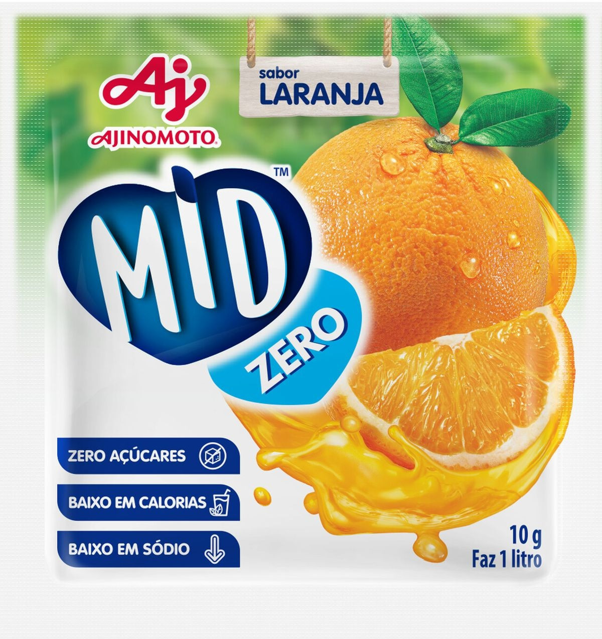 REFRESCO MID ZERO LARANJA 10 G