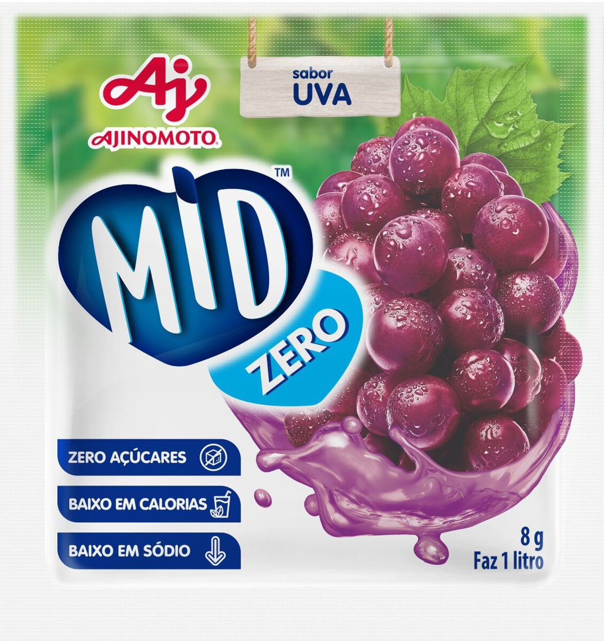 REFRESCO MID ZERO UVA 8 G