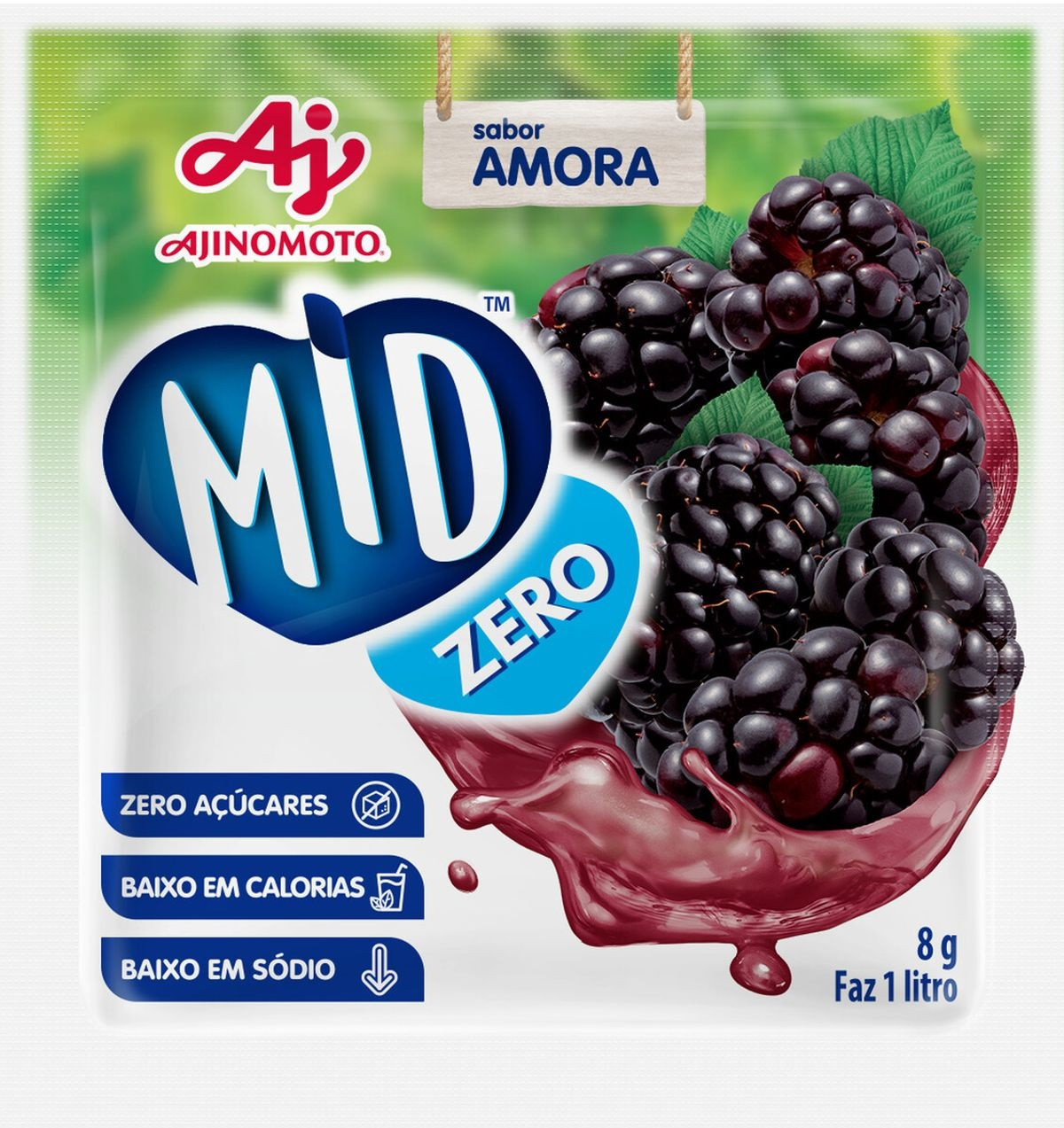 REFRESCO MID ZERO AMORA 8 G