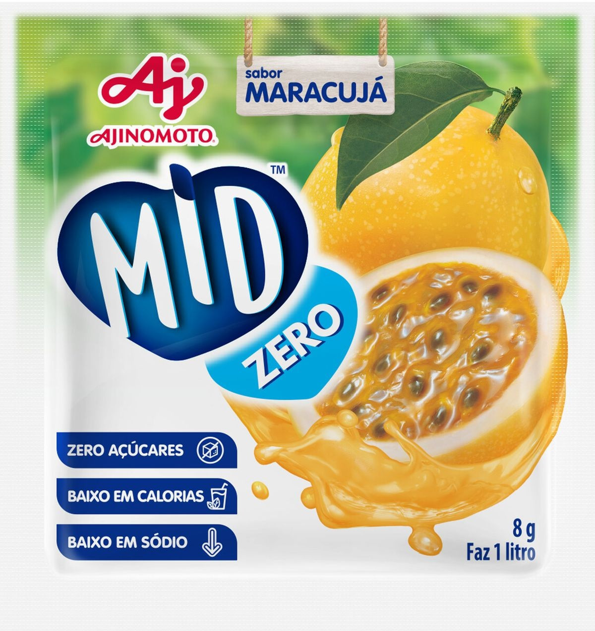 REFRESCO MID ZERO MARACUJÁ 8 G