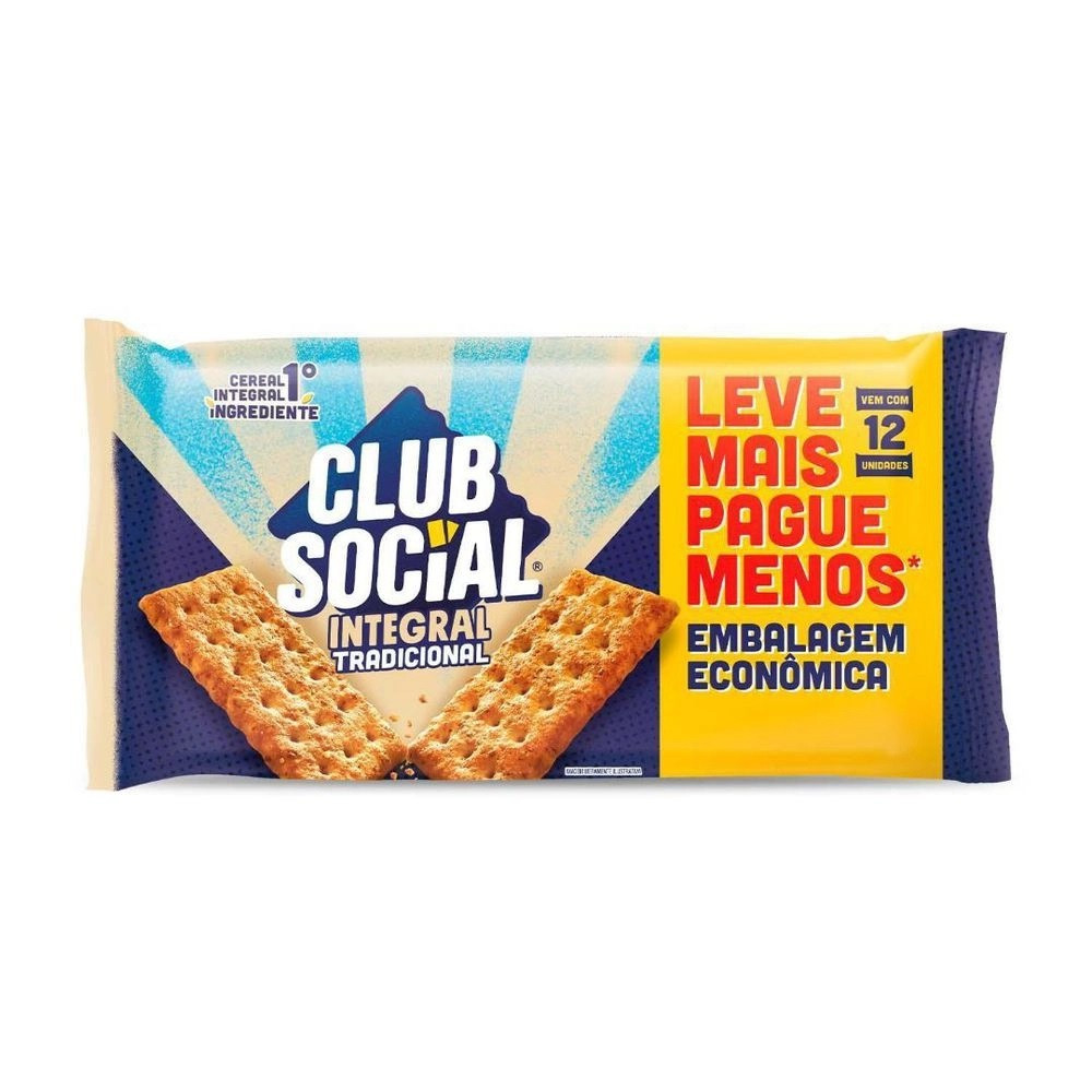 BISCOITO CLUB SOCIAL INTEGRAL LEVA MAIS PAGUE MENOS 288 G