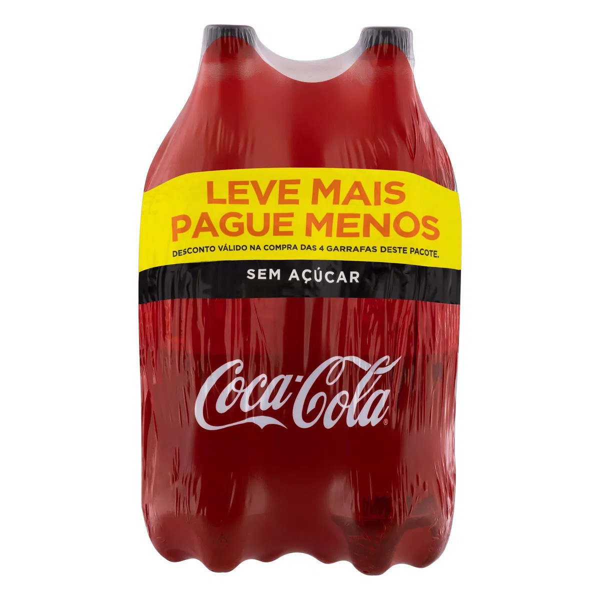 REFRIGERANTE SEM AÇÚCAR COCA COLA PACK COM 4 1,5 L